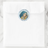 Sticker Rond Heureuse Vierge Marie (Sac)