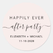 Sticker Rond Heureusement Jamais Après La Réception De Mariage  (Devant)
