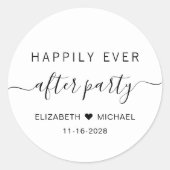 Sticker Rond Heureusement Jamais Après La Réception De Mariage  (Devant)