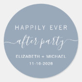 Sticker Rond Heureusement Jamais Après La Réception De Mariage  (Devant)