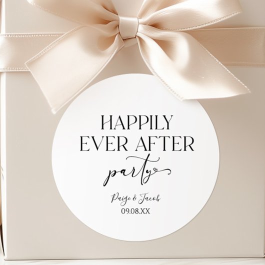 Sticker Rond Heureusement Jamais Après La Réception De Mariage