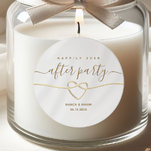 Sticker Rond Heureusement Jamais Après La Réception De Mariage 