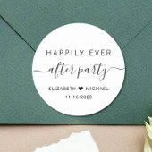 Sticker Rond Heureusement Jamais Après La Réception De Mariage