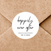 Sticker Rond Heureusement Jamais Après La Réception De Mariage