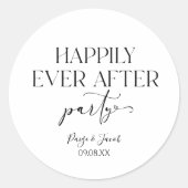 Sticker Rond Heureusement Jamais Après La Réception De Mariage (Devant)