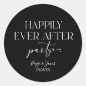 Sticker Rond Heureusement Jamais Après La Réception De Mariage  (Devant)