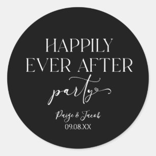 Sticker Rond Heureusement Jamais Après La Réception De Mariage 