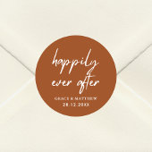 Sticker Rond Heureusement Jamais Après Mariage Réception Terrac