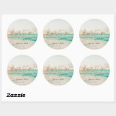 Sticker Rond Heureusement Jamais Après Plage Mariage Favoriser  (Feuille)