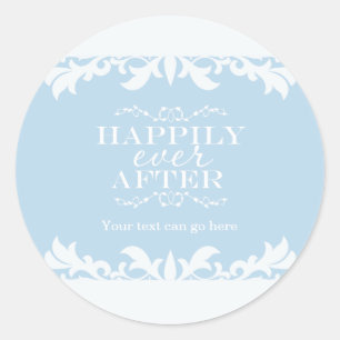 Sticker Rond HEUREUSEMENT JAMAIS APRÈS Storybook Party Favorise