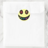 Sticker Rond Heureux (Sac)