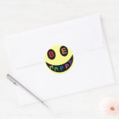 Sticker Rond Heureux (Enveloppe)