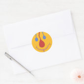 STICKER ROND HEUREUX (Enveloppe)
