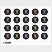 STICKER ROND HEUREUX 18E ANNIVERSAIRE MULTI COULEUR (Feuille)
