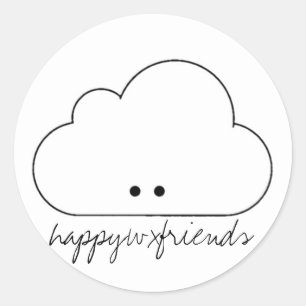 Sticker Rond heureux ami ! ! !