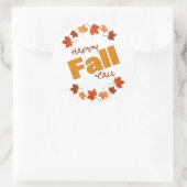 Sticker Rond heureux automne y'all salut automne feuilles de l' (Sac)