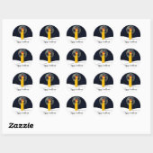 Sticker Rond Heureux cierges (Feuille)