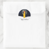 Sticker Rond Heureux cierges (Sac)