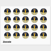 Sticker Rond Heureux cierges (Feuille)