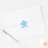 Sticker Rond Heureux comme Bluebird (Enveloppe)