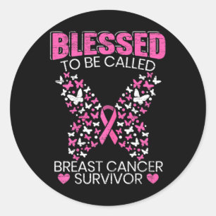 Sticker Rond Heureux D'Être Appelé Cancer Du Sein Survivant Pin