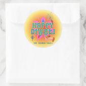 Sticker Rond Heureux Diwali (Sac)