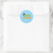Sticker Rond heureux hallowen (Sac)