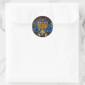 STICKER ROND HEUREUX HANOUKKA (Sac)