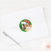 Sticker Rond Heureux Howlidays St. Bernard (Enveloppe)