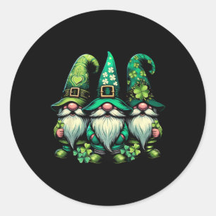 Sticker Rond Heureux Jour de la Saint Patrick Lucky Shamrock Gn