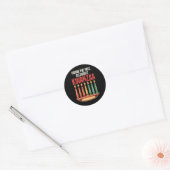 Sticker Rond Heureux Kwanzaa bougies Afrique Fête Afrique Améri (Enveloppe)