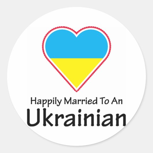 Sticker Rond Heureux Marié Ukrainien (Devant)