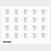 Sticker Rond Heureux Mewing Kitten (Feuille)