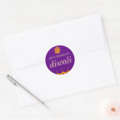 STICKER ROND HEUREUX PARTI DIWALI (Enveloppe)