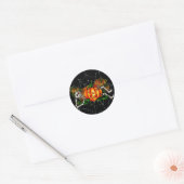 Sticker Rond HEUREUX REPOS SKELETON & JACK par SHARON SHARPE (Enveloppe)