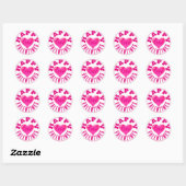 Sticker Rond Heureux Valentines amour (Feuille)