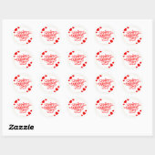 Sticker Rond heureux valentines jour mon amant (Feuille)