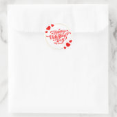 Sticker Rond heureux valentines jour mon amant (Sac)