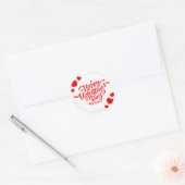 Sticker Rond heureux valentines jour mon amant (Enveloppe)