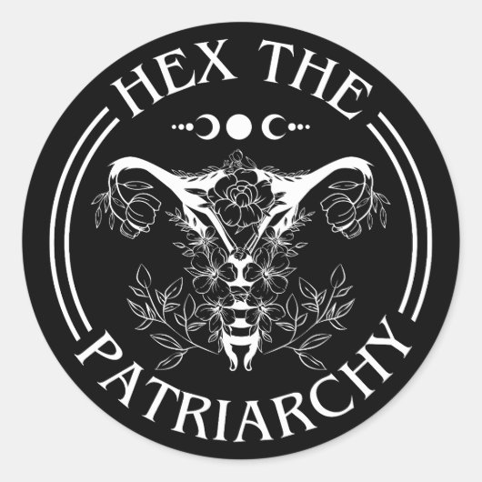 Sticker Rond Hex Le Patriarcat (Devant)