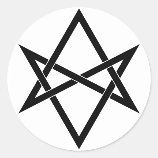 Sticker Rond Hexagram unicursale entrelacé (Devant)