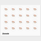 Sticker Rond Hey Boo Boho Halloween Hey Boo Ghost (Feuille)
