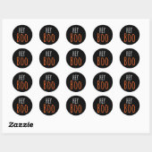 Sticker Rond Hey Boo Halloween Ghost Boo (Feuille)