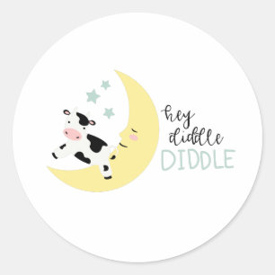 Sticker Rond Hey Diddle Diddle