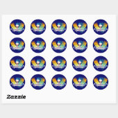Sticker Rond hi-fi tree. (Feuille)
