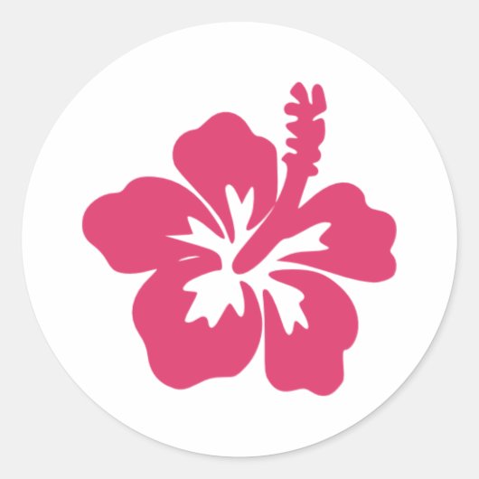 Sticker Rond Hibiscus (Devant)