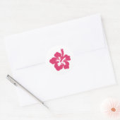 Sticker Rond Hibiscus (Enveloppe)