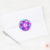 Sticker Rond Hibiscus (Enveloppe)
