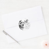 Sticker Rond Hibiscus et colibri (Enveloppe)
