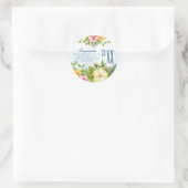 Sticker Rond Hibiscus Hawaiian Tropical Floral Graduation (Sac)